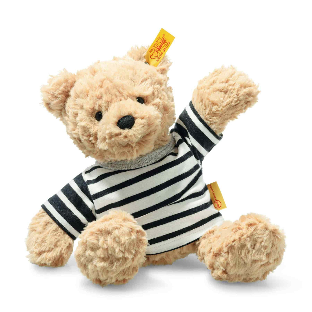 Мягкая игрушка Steiff Soft Cuddly Friends Jimmy Teddy bear with T-shirt  (Штайф Мягкие Приятные Друзья мишка Тедди Джимми в футболке 25 см)