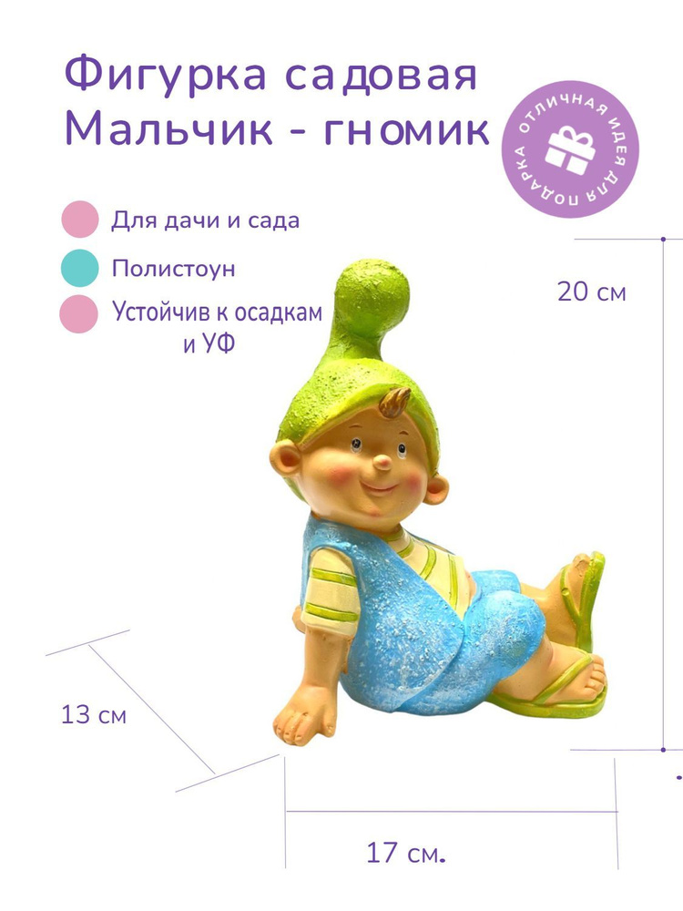 Фигурка садовая садовый гном, На газон - купить по низкой цене с ...