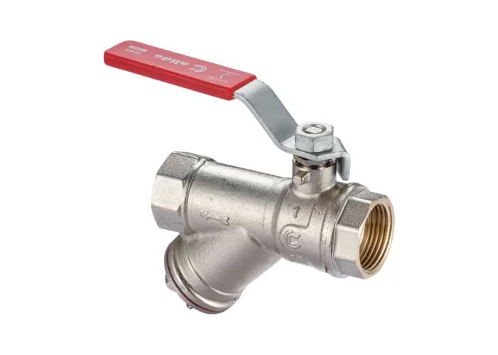 Кран Calido шаровый 3/4", ВН/ВН, с фильтром грубой очистки (серия S30 ...