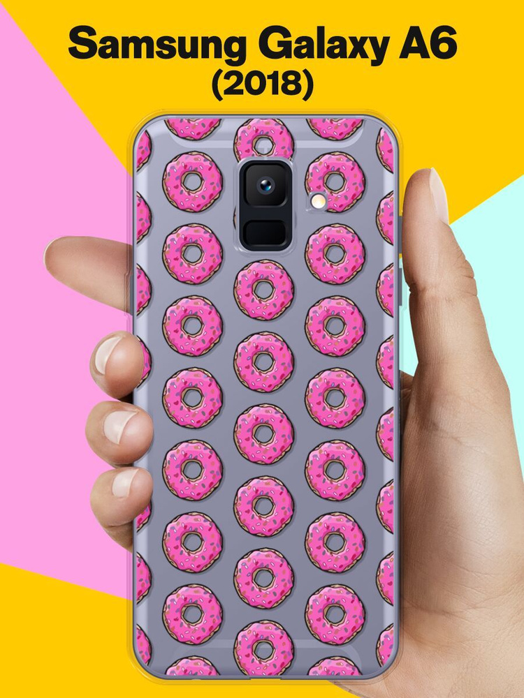 Силиконовый чехол на Samsung Galaxy A6 (2018) Пончики / для Самсунг Галакси А6 2018  #1