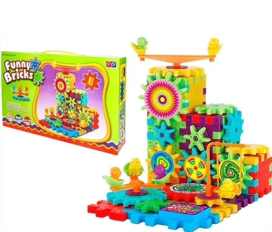 Детский развивающий конструктор с шестеренками 81 деталь. Развивающие ...