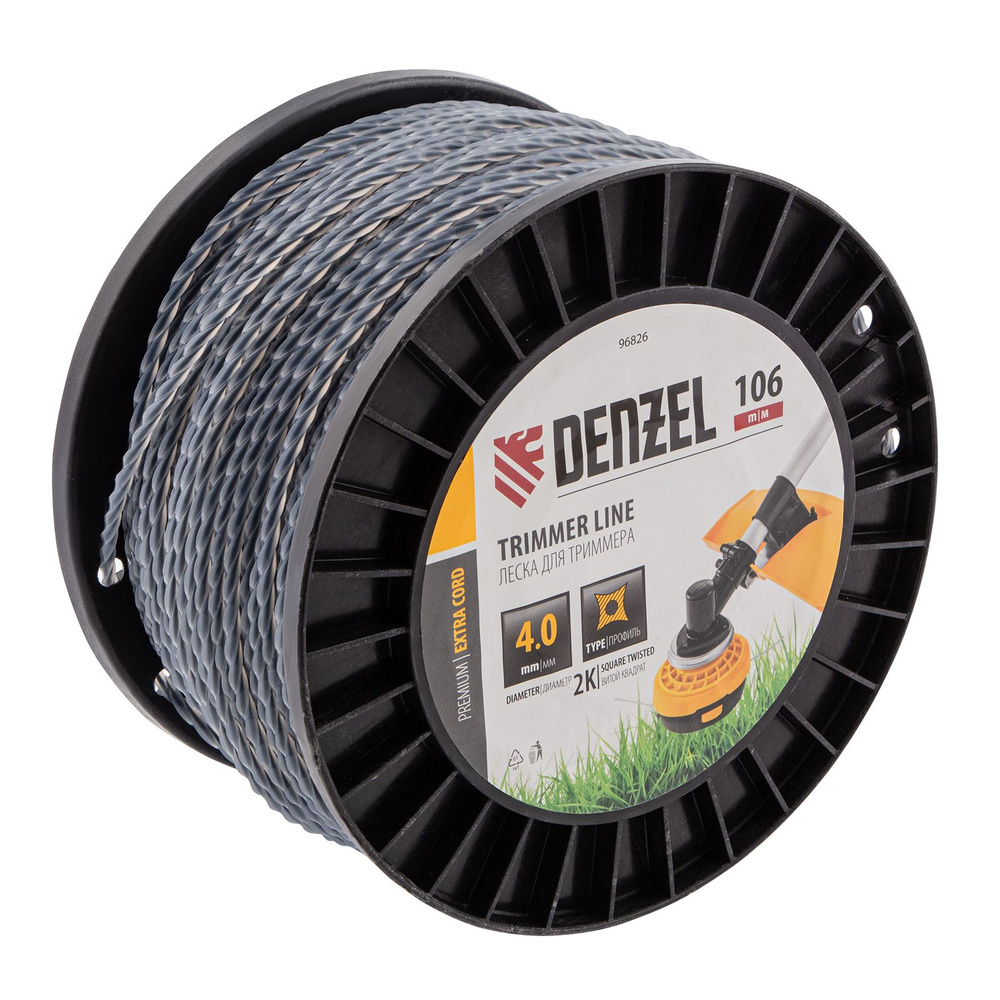 Леска для триммера Леска для триммера двухкомпонентная витой квадрат, 4 ...