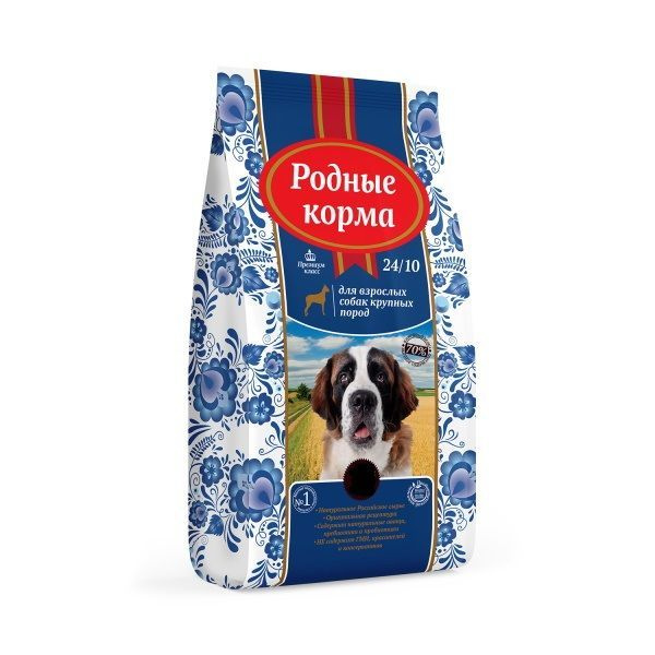 Родные Корма корм для взрослых собак крупных пород 16,38 кг - купить с ...