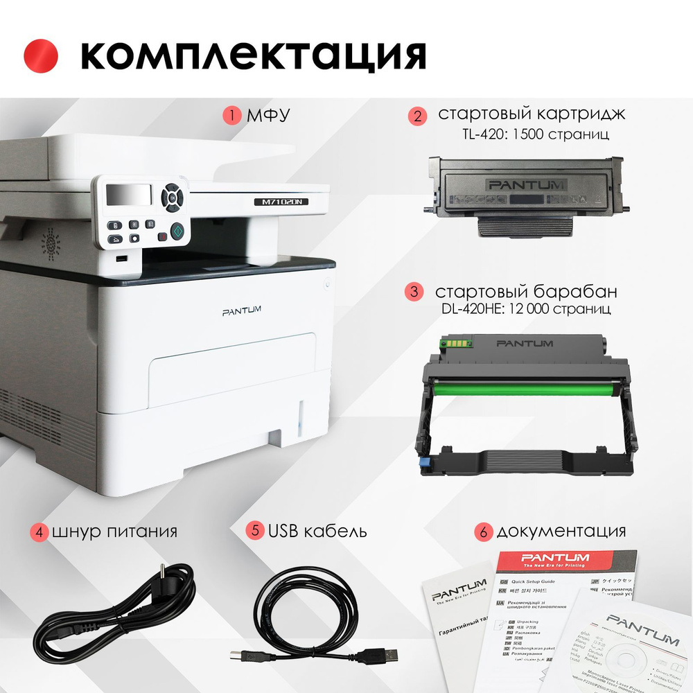 МФУ Лазерное Pantum M7102DN купить по низкой цене в интернет-магазине OZON  (538796976)