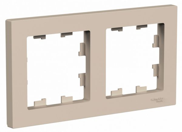 Systeme Electric AtlasDesign Песочный Рамка 2-постовая, универсальная, ATN001202  #1