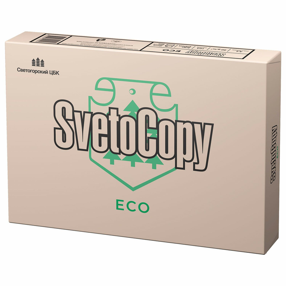 Бумага офисная А4, 80 г/м2, 500 л., SVETOCOPY ECO, белизна 60%, Россия #1