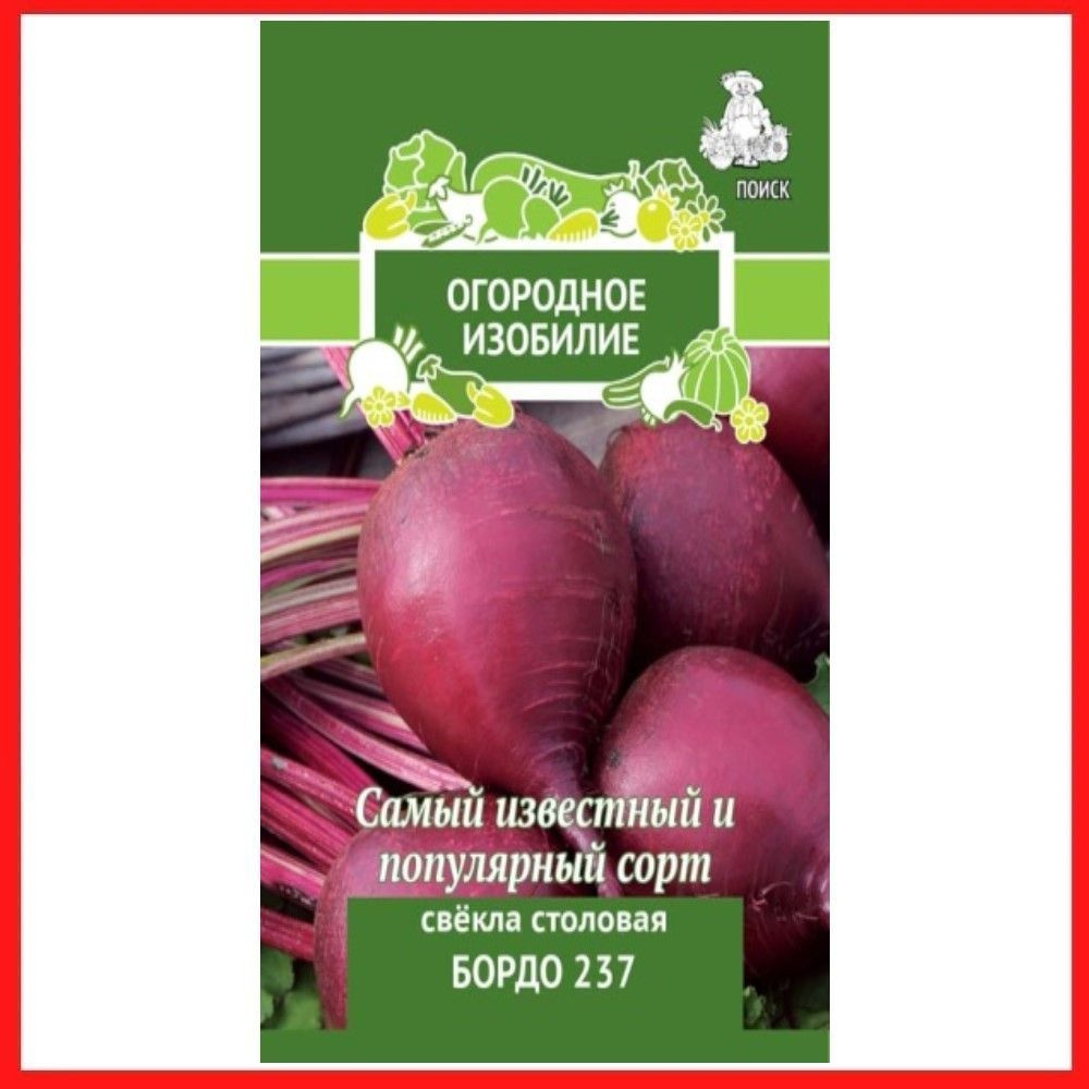 Семена Свекла столовая "Бордо 237", 3 гр, для дома, дачи и огорода, в открытый грунт, овощи из семян. #1