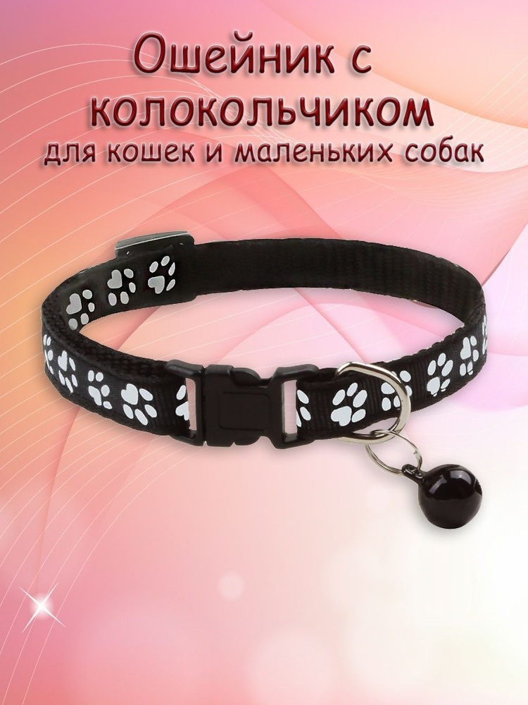Ошейник для кошек и щенков черный - купить с доставкой по выгодным ценам в  интернет-магазине OZON (1315947086)