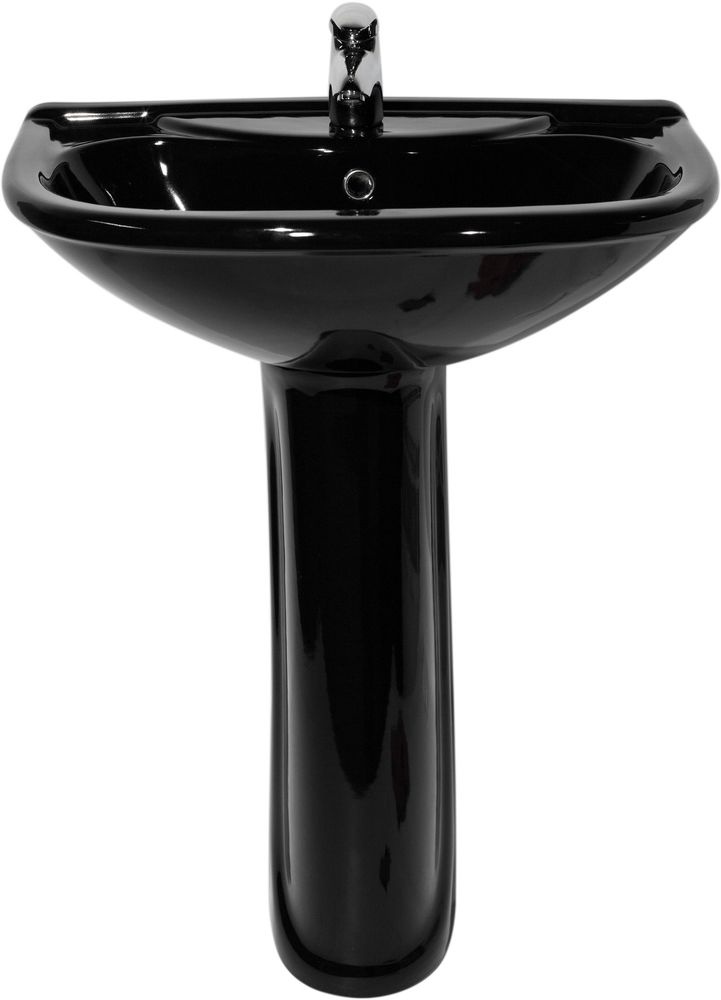 Раковина Оскольская керамика Престиж Престиж 63 с пьедесталом, черная ...