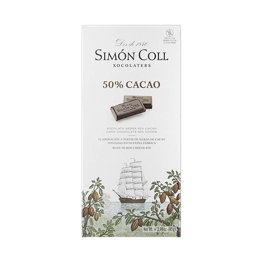 Simon Coll Темный шоколад 50% какао, без глютена, 85г #1