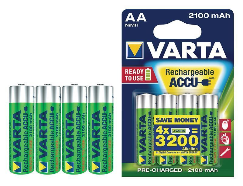 Аккумулятор Varta R6 (AA) Longlife Ni-Mh 2100mAh (4шт.) #1