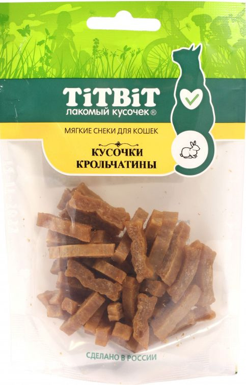 Лакомство TiTBiT для кошек, кусочки крольчатины, 40 г - купить с ...