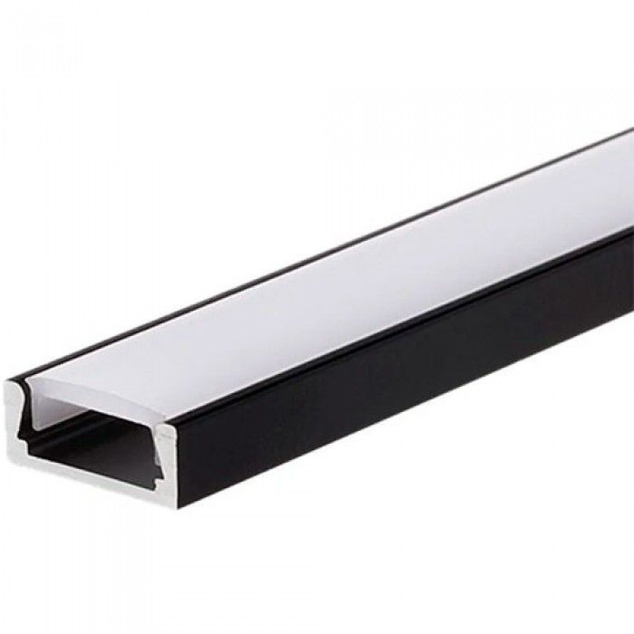 Профиль накладной для светодиодной ленты 16*6 1 шт по 2м Черный купить ...