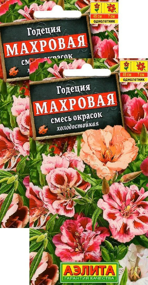 Годеция Махровая, смесь сортов (0,05 г), 2 пакета #1