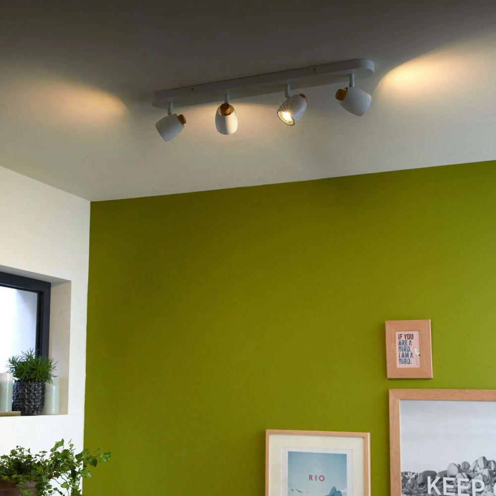 Спот поворотный Nordic 4 лампы 8.4 м2 цвет белый #1