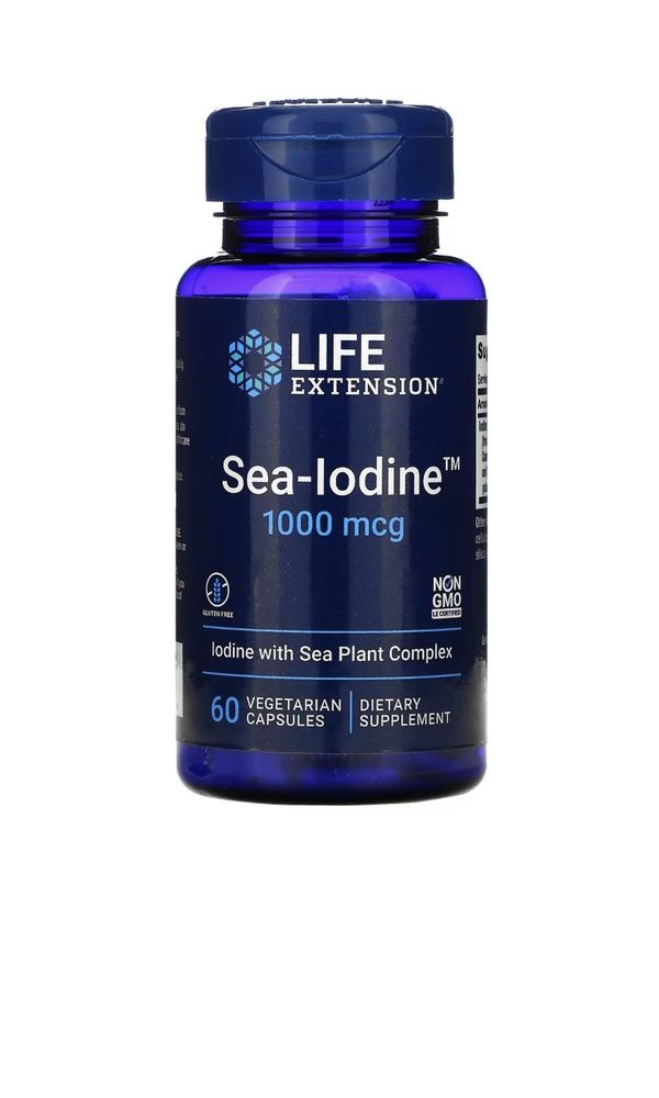 Йод из Смеси Органических Морских Водорослей LIFE EXTENSION Sea-Iodine 1000 mcg 60 капсул  #1