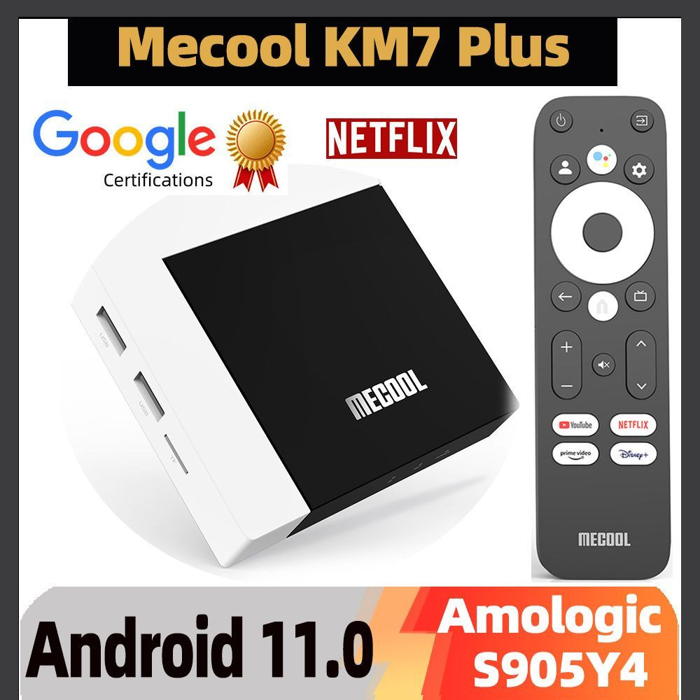 Медиаплеер Mecool KM7, RJ-45 Ethernet, HDMI, USB, черный, Android купить по  низкой цене с доставкой в интернет-магазине OZON (1057690138)