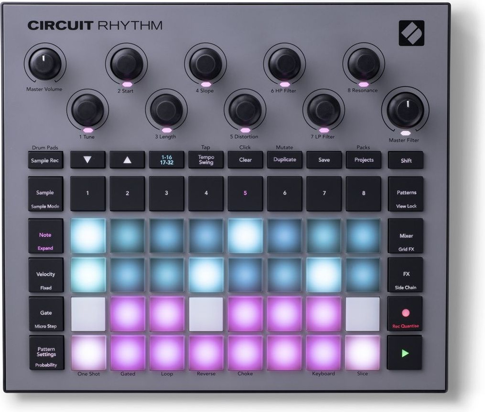 MIDI-клавиатура Novation Circuit Rhythm NOVSYNTH10 серый #1