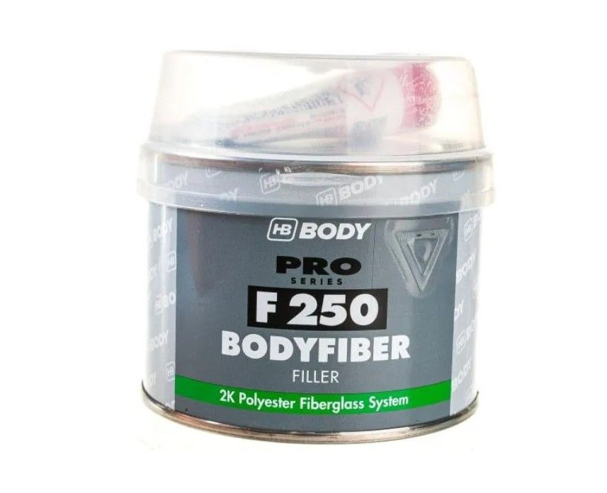 Шпатлевка со стекловолокном "BODY FIBER" (0,25кг) зеленая + отвердитель