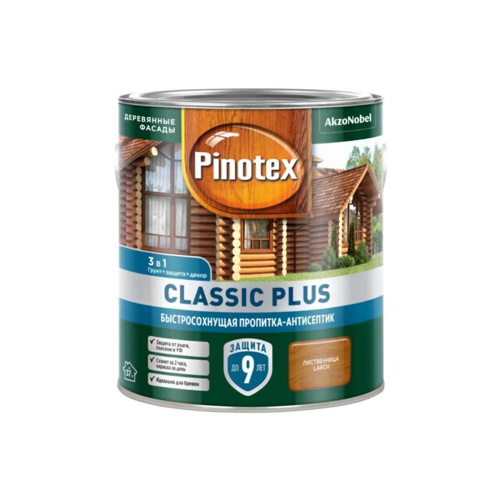Пропитка-антисептик Pinotex Classic Plus 3 в 1 Лиственница 2,5л #1