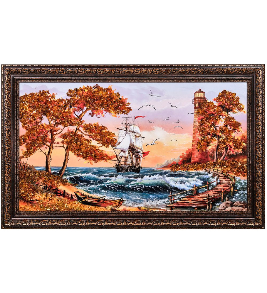 Картина Причал (янтарная крошка) - купить по низкой цене в интернет ...