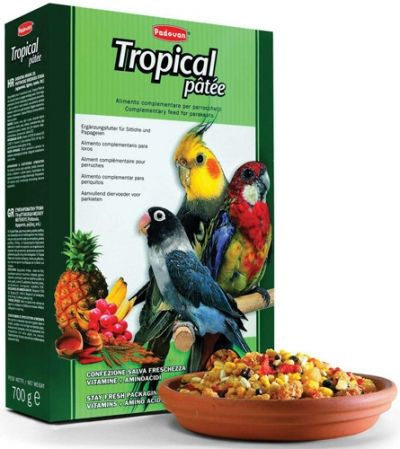 Tropical patte Корм для средних попугаев с фруктами 700г Padovan #1