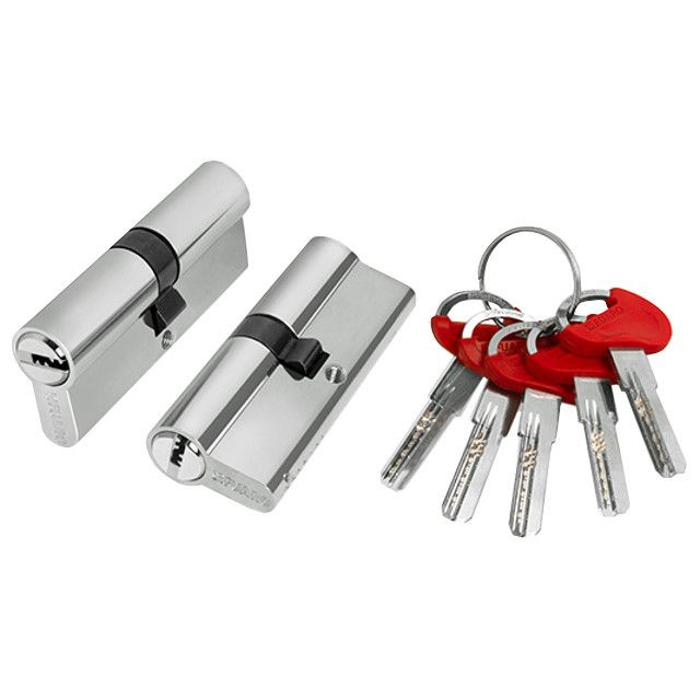 цилиндр ключевой Fuaro Lock d-pro500 60мм 30х30 хром #1
