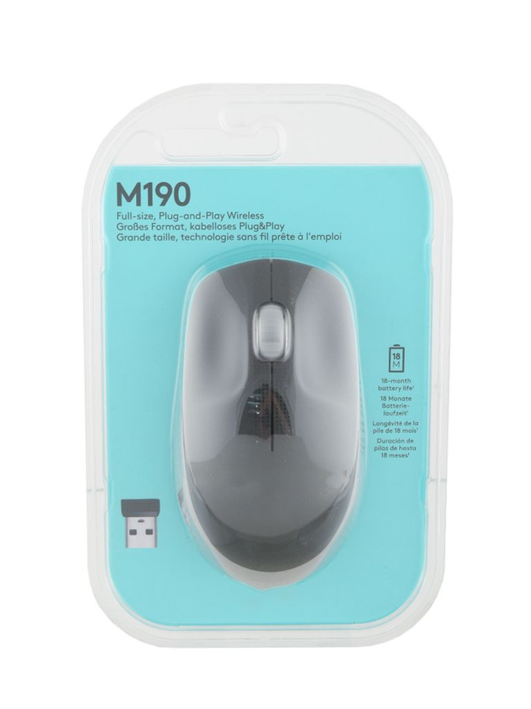Мышь Logitech Logitech M190, серый - купить по выгодной цене в интернет ...