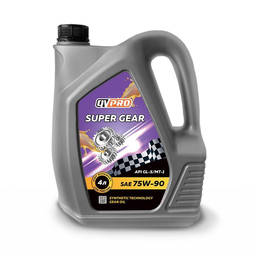 Трансмиссионное масло QVPRO Super Gear API GL-5 SAE 75W-90 4 л - купить ...