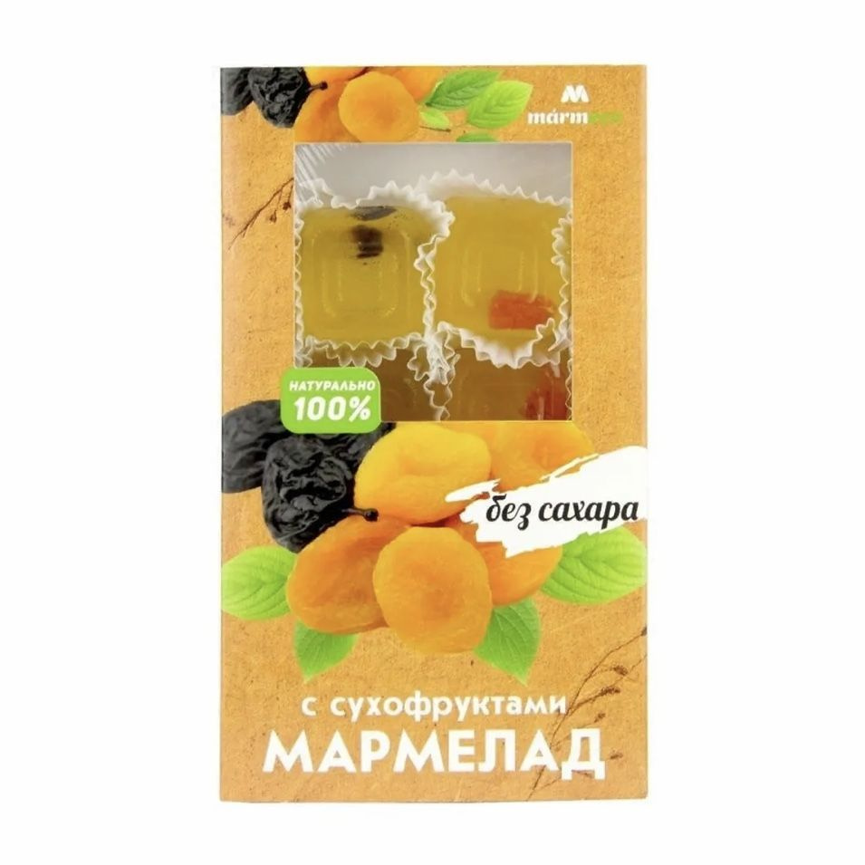 Мармелад с сухофруктами (чернослив, курага) без сахара Marmeco, 170 г  #1