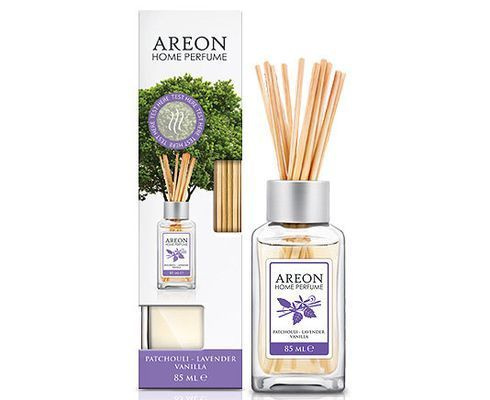 Освежитель (ароматизатор) бытовой диффузор жидкий AREON HOME PERFUME STICKS Пачули-Лаванда-Ваниль 85мл #1