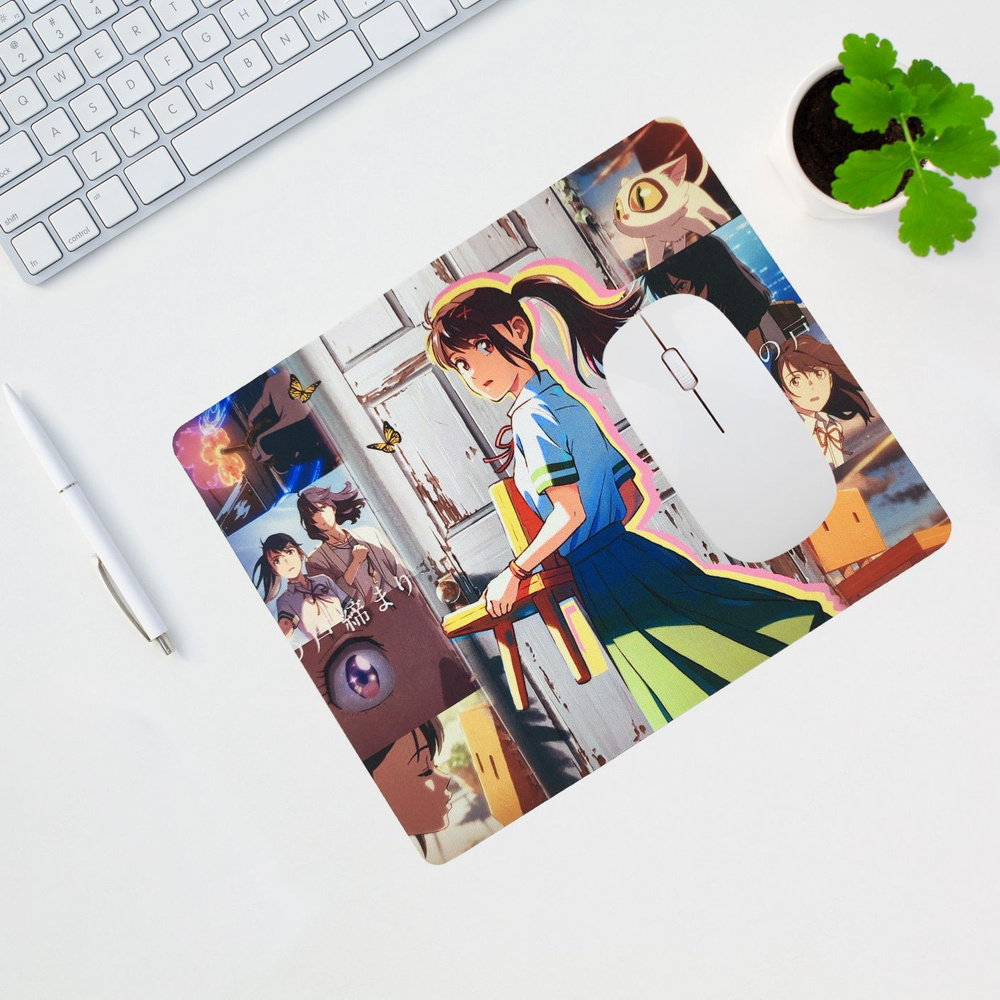 коврик для мыши аниме, сузумэ открывающая двери - купить с доставкой по ...