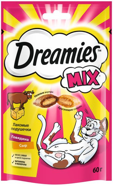 Dreamies лакомые подушечки с говядиной и сыром, 60 г #1