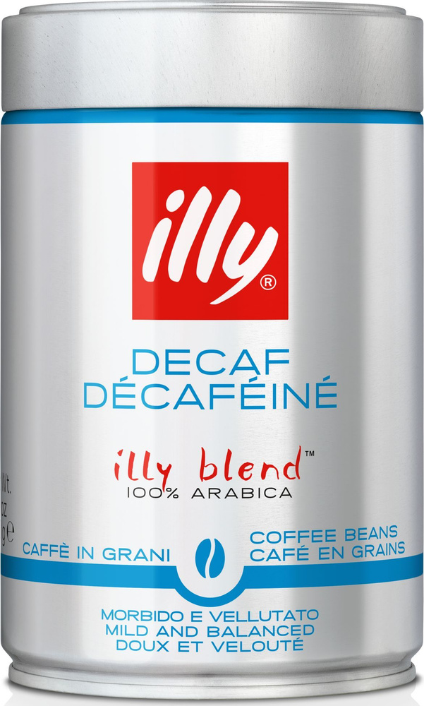 Кофе в зернах illy Decaf, без кофеина, банка 250 г (арабика 100%, Италия)  #1