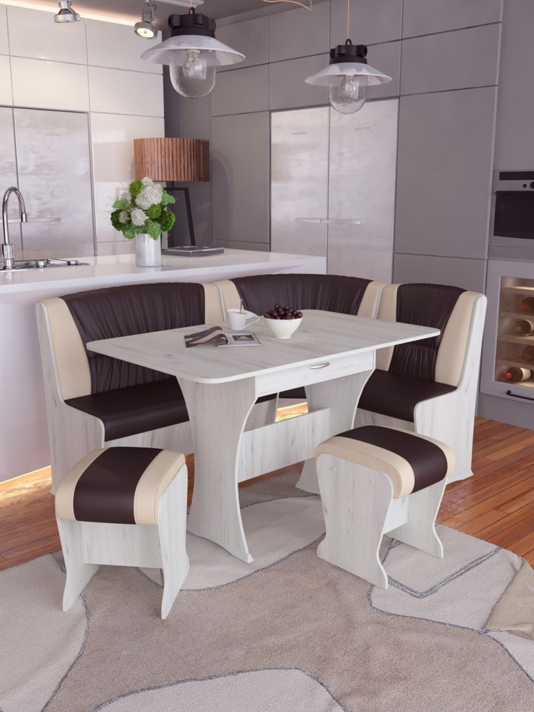 Комфортная мебель Кухонный уголок кухонный уголок,150x115x85 см, светло ...