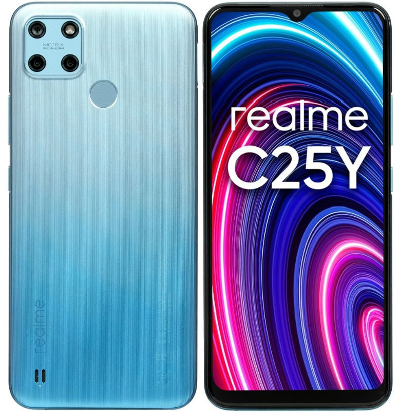 Смартфон realme C25Y синий 64 ГБ - купить по выгодной цене в интернет ...