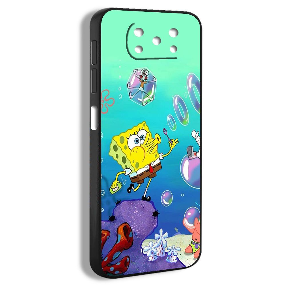 чехол для смартфона Подходит для xiaomi poco x3 pro Губка Боб квадратные  штаны SpongeBob EDX68 - купить с доставкой по выгодным ценам в  интернет-магазине OZON (1177801116)