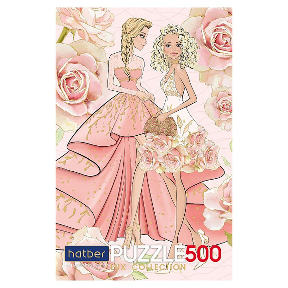 Пазлы 500 элементов, 330*480 мм, тиснение фольгой Fashion Girl Hatber 500ПЗ2лоф_28644 - 1 пазл из ассортимента #1