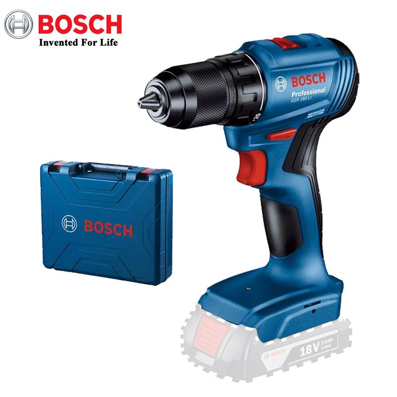 Дрель-шуруповерт Bosch GSR 185-LI Solo , От аккумулятора, 18 В, Бесщеточный,50 Нм, 0 АКБ  #1