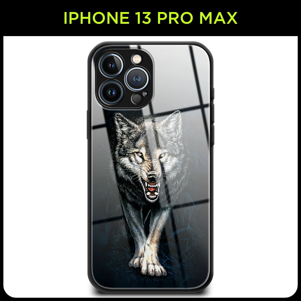 Стеклянный чехол на Apple iPhone 13 Pro Max / Айфон 13 Pro Max с принтом  