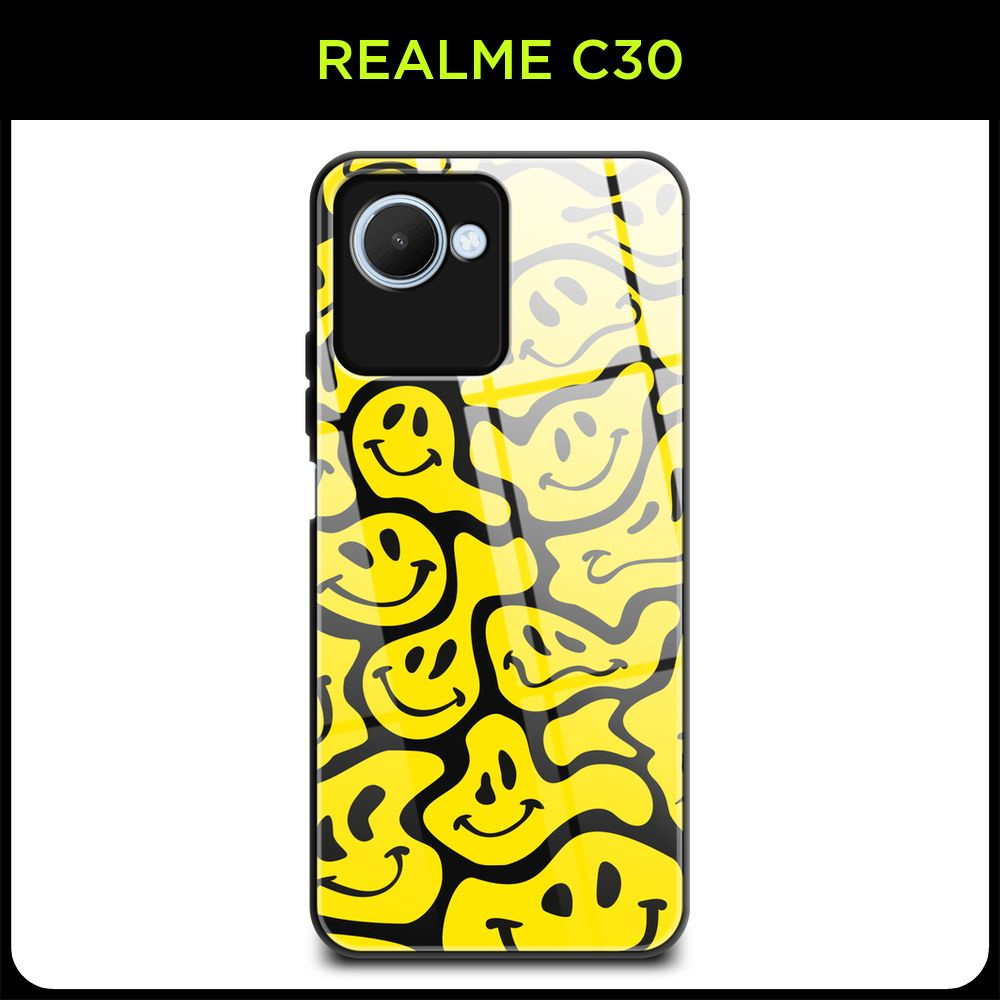 Стеклянный чехол на Realme C30 / Реалми С30 с принтом 