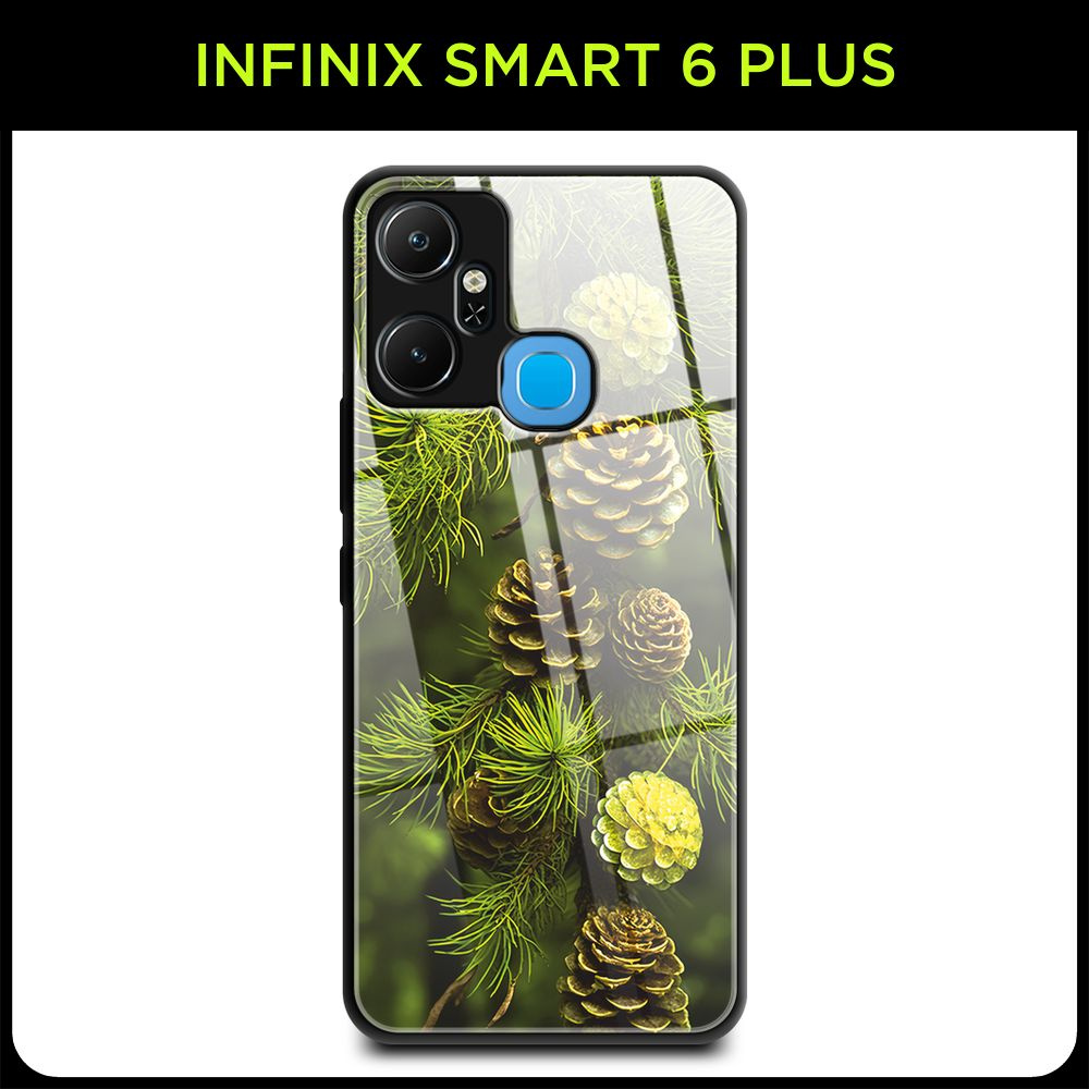 Стеклянный чехол на Infinix Smart 6 Plus / Инфиникс Смарт 6 Плюс с принтом  