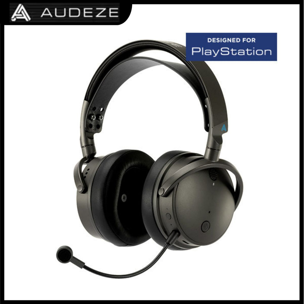 Audeze Наушники с микрофоном, Bluetooth, Радиоканал, 3.5 мм, черный  #1