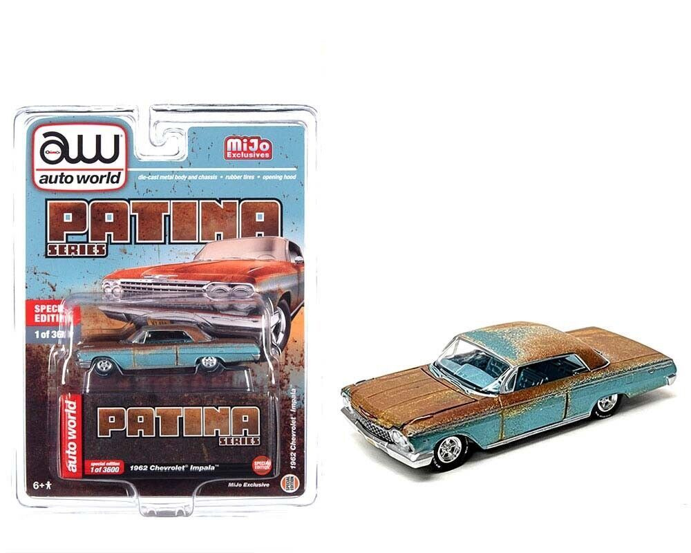 Коллекционная модель AUTO WORLD 1962 CHEVROLET IMPALA PATINA SERIES -  купить в интернет-магазине OZON по выгодной цене (1204651509)