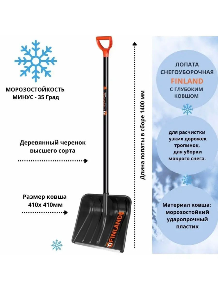 Скребок-ледоруб для уборки снега Finland, Пластик купить по выгодной ...