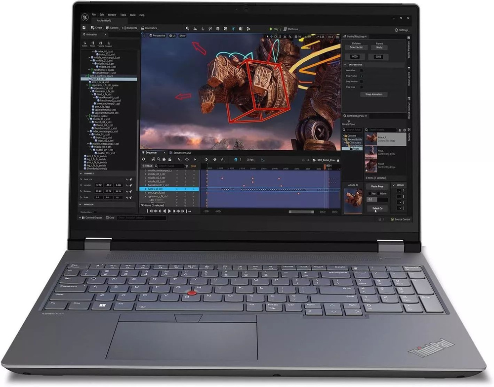 Ноутбук Lenovo Thinkpad P16 Gen 2 2K (2560x1600) LTE, темно-серый ...