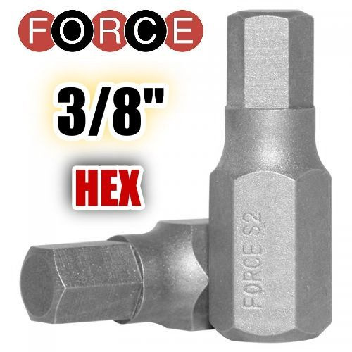 Бита торцевая HEX 3/8" шестигранник 6 мм, длина 30 мм FORCE 1743006 #1