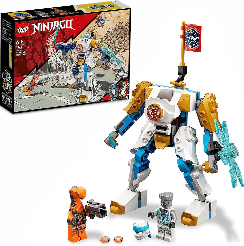 LEGO Ninjago EVO 71761, Набор игрушек-ниндзя Zane Robot Booster (95  предметов)