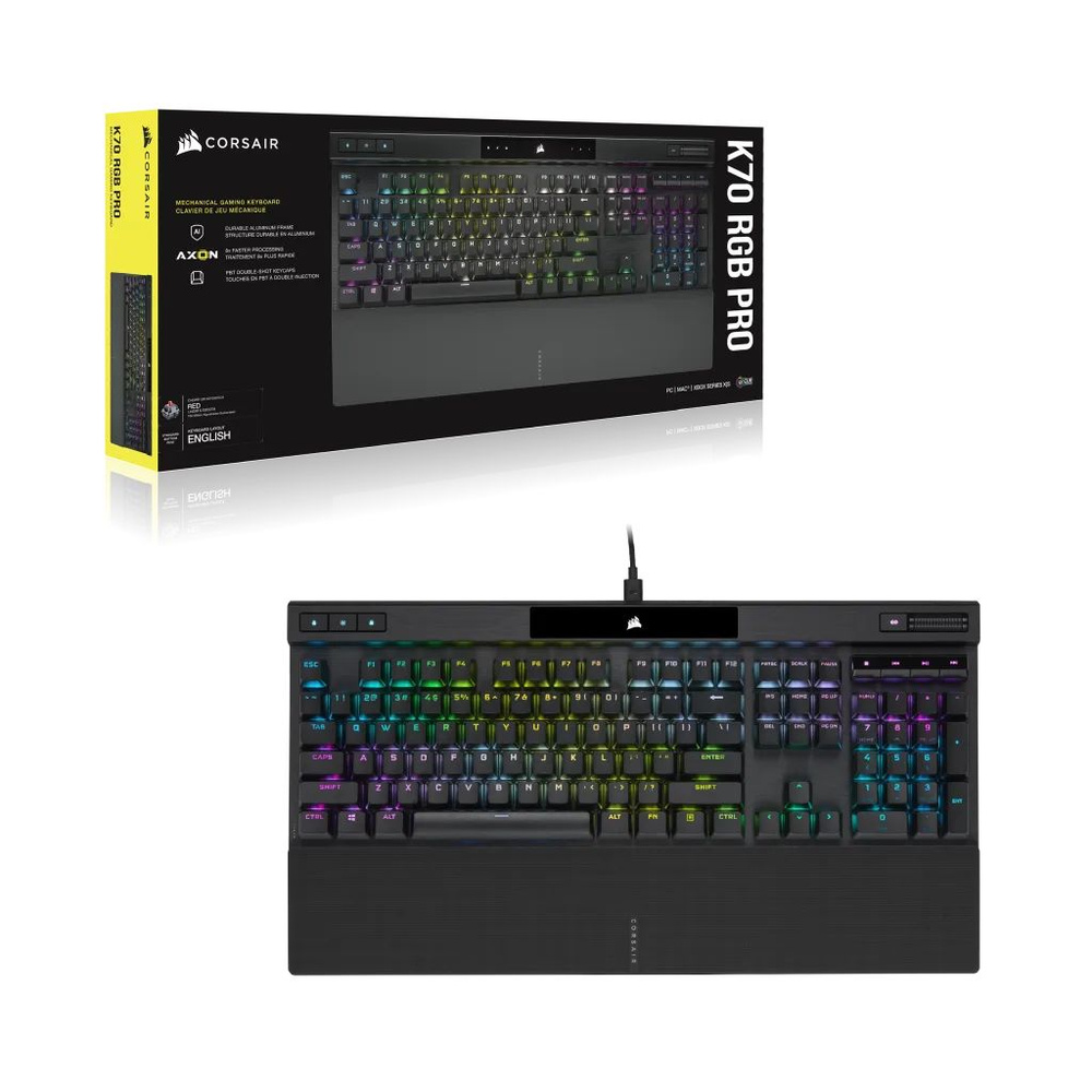 Corsair Игровая клавиатура проводная Corsair K70 RGB PRO,black-blue axle, (Cherry MX RGB Blue), Английская #1