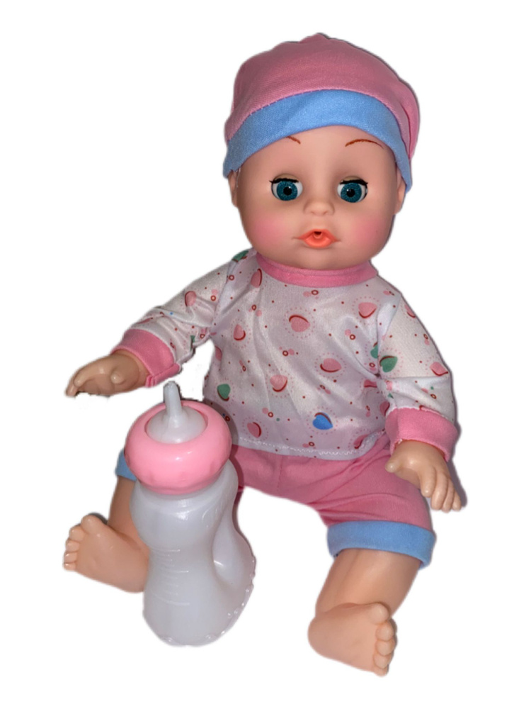 Пупс с бутылочкой/ говорит мама, папа,смеется, плачет(звук) - купить с ...